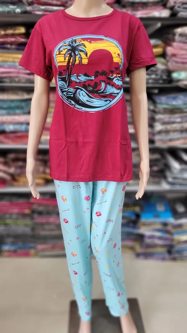 Premium Cotton Night Suit | NS201